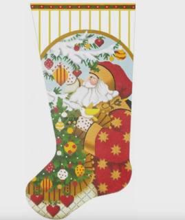 Big Golden Star Santa Sock by Mary Lake Thompson (via Melissa Shirley) (thumbnail)
