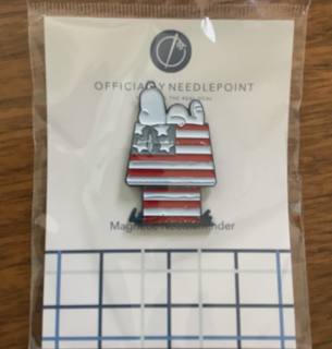 Snoopy on Patriotic Dog House Needleminder by Officially Needlepoint (thumbnail)