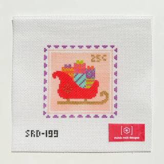 Sleigh Stamp Canvas by Stitch Rock Designs (thumbnail)