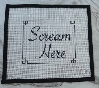 Scream Here Pillow Canvas by KTG (thumbnail)
