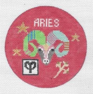 Aries Zodiac Ornament Canvas by Doolittle Stitchery (thumbnail)