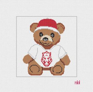 Needlepoint by Laura Arkansas Teddy Bear by Needlepoint by Laura (thumbnail)