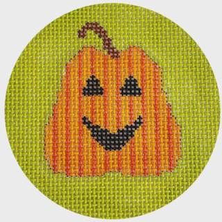 Striped Pumpkin on Lime by Kristine Kingston (thumbnail)