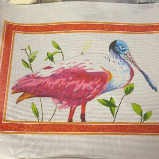 AN190 Pink Bird in frame by Colors of Praise Art Studio (thumbnail)