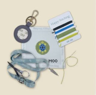 Tiny Traveler Key Fob Needlepoint Kit by Happy Stitching (thumbnail)