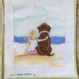 Girl and Dog, no words by Patti Mann (thumbnail)