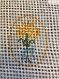10th Year Anniversary Daffodil Flower by La Fete Needlepoint (thumbnail)