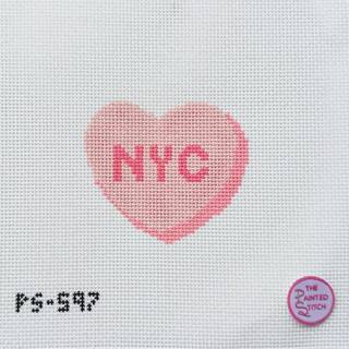 NYC Conversation Heart – Pink by The Painted Stitch (thumbnail)