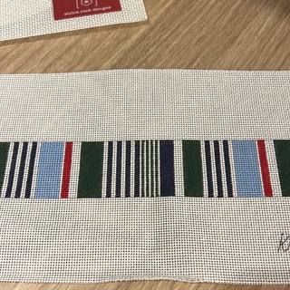 Lakeside Stripe Key Fob by Kristine Kingston (thumbnail)
