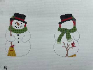 Snowman with Bird by Liz Goodrick-Dillon (Tapestry Tent, via Susan Roberts) (thumbnail)