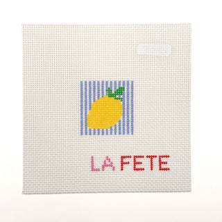 Lemon Charm Hand Painted Needlepoint Canvas by La Fete Needlepoint (thumbnail)