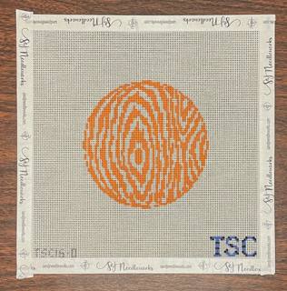 Faux Bois Round - Orange by The Gingham Stitchery (thumbnail)