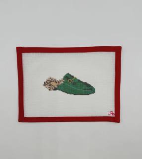 Fancy Loafer - green w fur by Rachel Barri Designs (thumbnail)