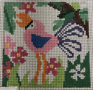 zoo coasters - flamingo* by Jean Smith Designs (thumbnail)