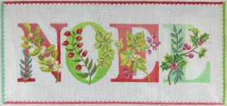 NOEL w/ greens & berries by Kate Dickerson Needlepoint Collections (thumbnail)