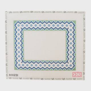 Ric Rac Picture Frame - Blue and Green 5x7 by Ann Kaye Studio (thumbnail)