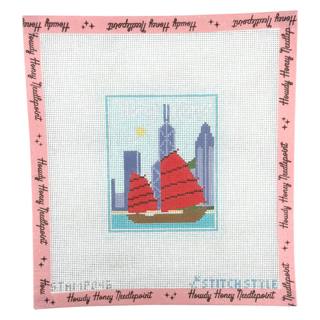 Hong Kong Travl Stamp by Stitch Style Needlepoint (thumbnail)