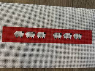 Red Sheep Key Fob by Goodpoint Needlepoint (thumbnail)