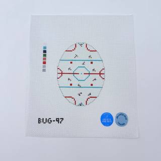 Hockey from Above Oval Canvas by Atlantic Blue Canvas (thumbnail)