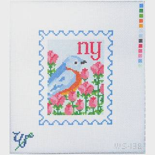 Wipstitch New York Stamp Needlepoint Canvas by Wipstitch Needleworks (thumbnail)