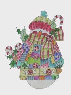 Patchwork Gingerbread Snowman as in Oh! by Renaissance Designs (thumbnail)