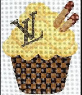 LV Cupcake by Kate Dickerson Needlepoint Collections (thumbnail)