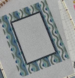 Squiggle Frame Canvas - Cool by Rachel Barri Designs (thumbnail)