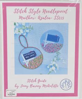 mailbox round with lettering chart, azalea by Stitch Style Needlepoint (thumbnail)