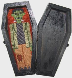 Shelly Tribbey Designs H004 Frankenstein Coffin Ornament Set by Shelly Tribbey Designs (thumbnail)