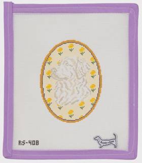 Golden Retriever Flower Cameo by Atlantic Blue Canvas (thumbnail)