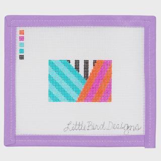 V-Shaped Pink & Blue Stripes by Little Bird Designs (thumbnail)