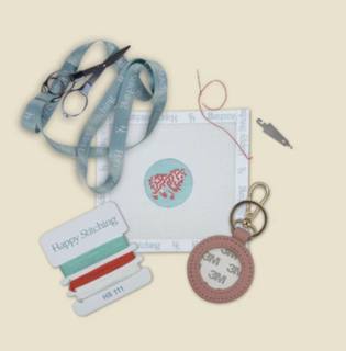 The Zaniest Zebra Key Fob Needlepoint Kit by Happy Stitching (thumbnail)