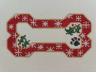 Red Snow Flake Bone Ornament by Danji Designs (thumbnail)