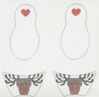 Slippers - Reindeer by Kathy Schenkel (thumbnail)