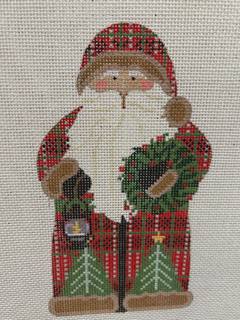 Father Christmas - Red Holding Wreath and Lantern by Danji Designs (thumbnail)
