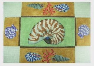 Nautilus Shell Brick Cover Green by Gayla Elliott Designs (thumbnail)