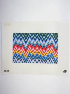 Zig Zag Clutch Canvas by Anne Fisher Needlepoint (thumbnail)