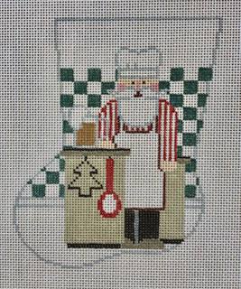 santa chef mini sock by Kathy Schenkel (thumbnail)