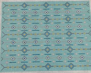 Diamonds Blue pillow by Patricia Sone (thumbnail)