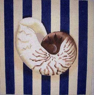 Nautilus Shell Square / Stripes by Associated Talents (thumbnail)