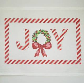 Peppermint "Joy" - Red by melissa loves needlepoint (thumbnail)