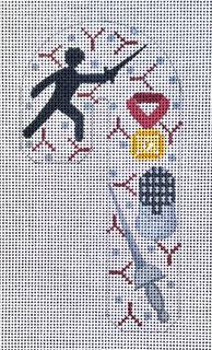 Fencing Candy Cane by Danji Designs (thumbnail)