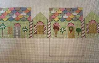 Pistachio and Neccos, 3D Gingerbread House by Liz Goodrick-Dillon (Tapestry Tent, via Susan Roberts) (thumbnail)