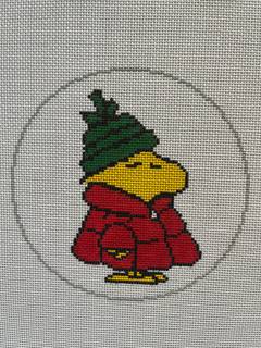 Woodstock in Puffer Coat Ornament by Officially Needlepoint (thumbnail)