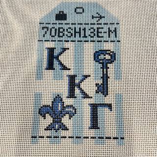 Greek Retro Travel Tag Kappa Kappa Gamma - KKG by Kangaroo Paw Designs (thumbnail)