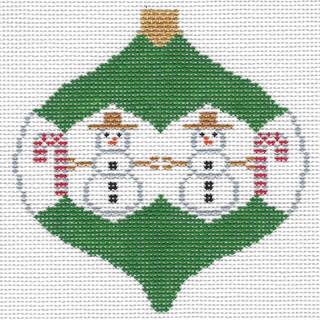 X-mas Ball w/ Snowmen Ornament - Trunk Show by Doolittle Stitchery (thumbnail)