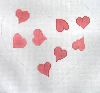 Pink Heart Pillow Canvas by Colonial Needle Company (thumbnail)