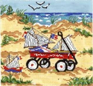 WAGON W/BOATS by Cooper Oaks Designs (thumbnail)