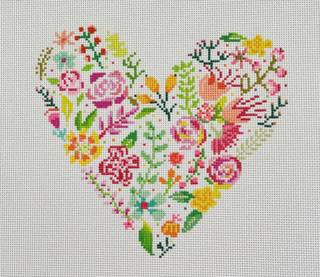 M-25-382 Floral Heart by Blueberry Point Canvas (thumbnail)