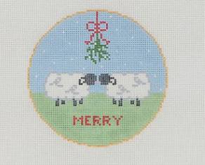 Mistletoe Sheep Canvas by Goodpoint Needlepoint (thumbnail)